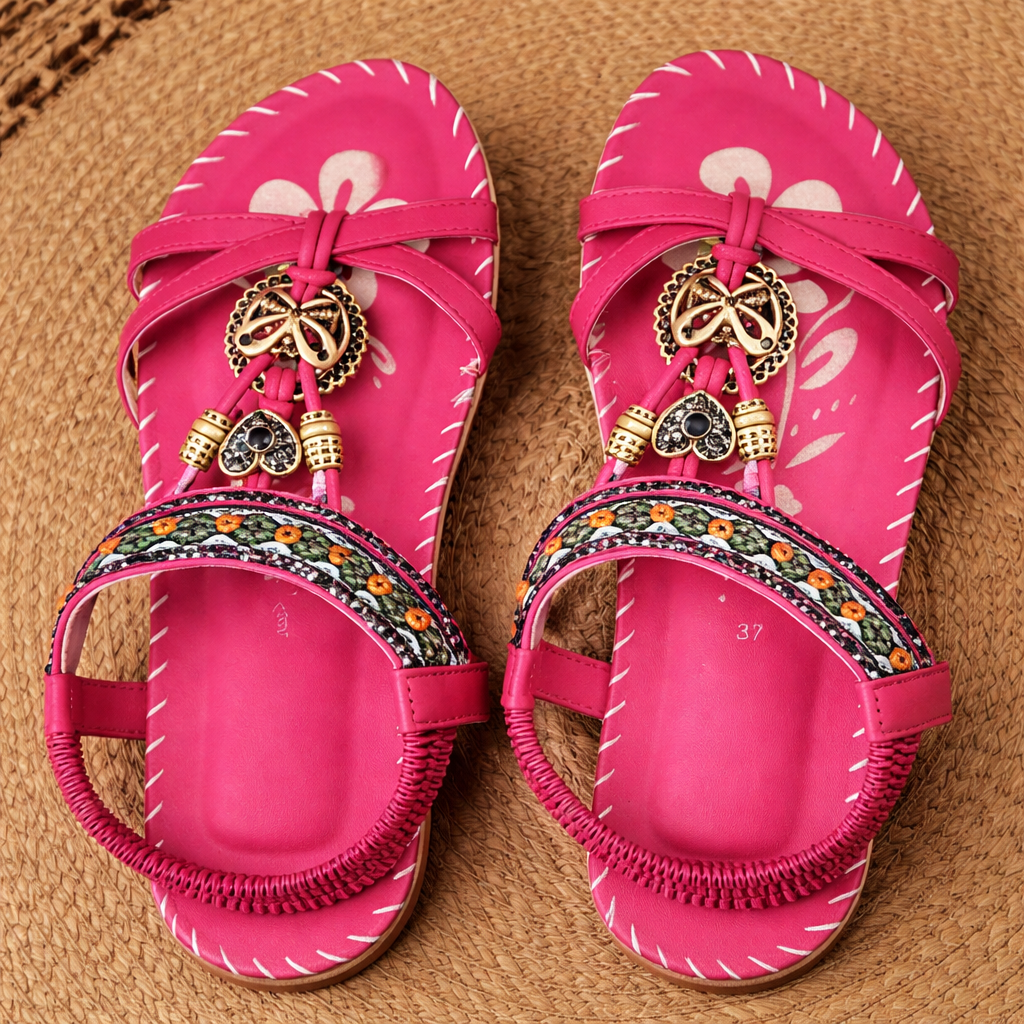 Natalia - Sandalias ortopédicas de estilo ibicenco para mayor comodidad y elegancia