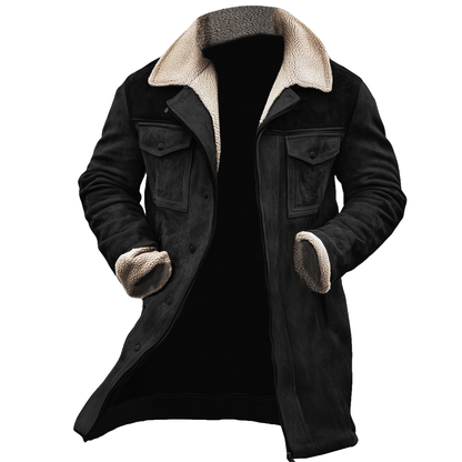 Fernando - Chaqueta vintage para hombre con cuello reversible y multiples bolsillos