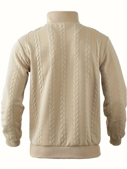 Andrés - Suéter vintage con cuello alto y cremallera