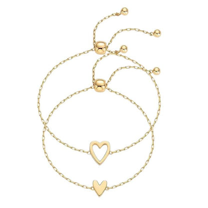 Pulsera Adelaida de Vega Madrid con corazones a juego, joyería elegante y delicada en diseño de corazones.