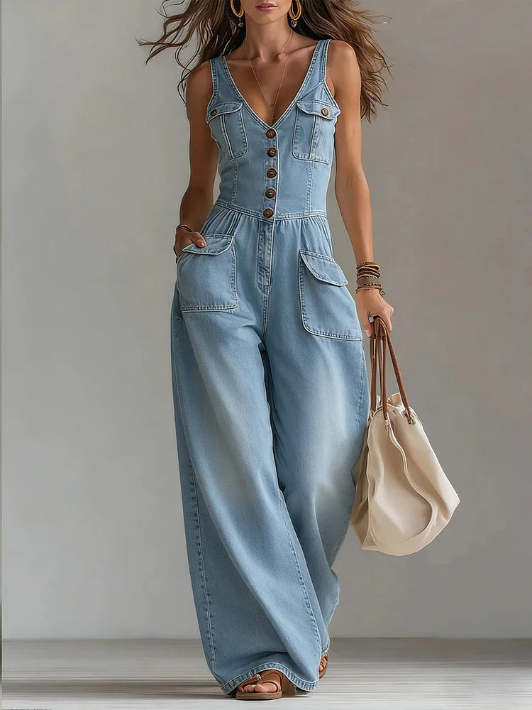 Martina™ | Mono holgado de denim