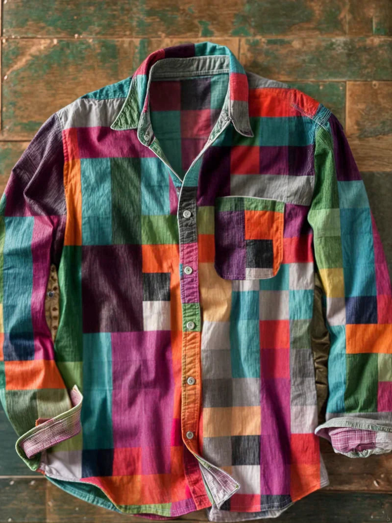 Arturo | Camisa con Diseño de Mosaico