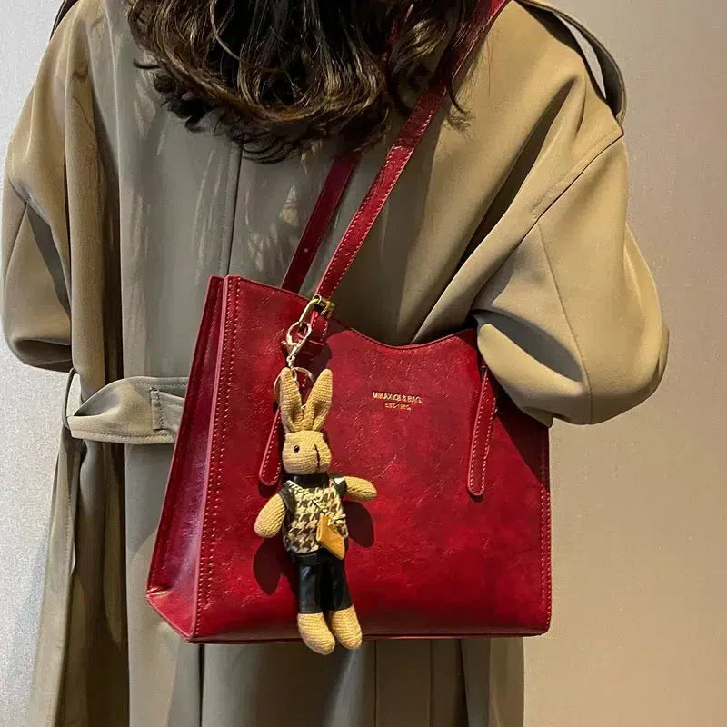 Elena - Bolso de hombro vintage de cuero vegano