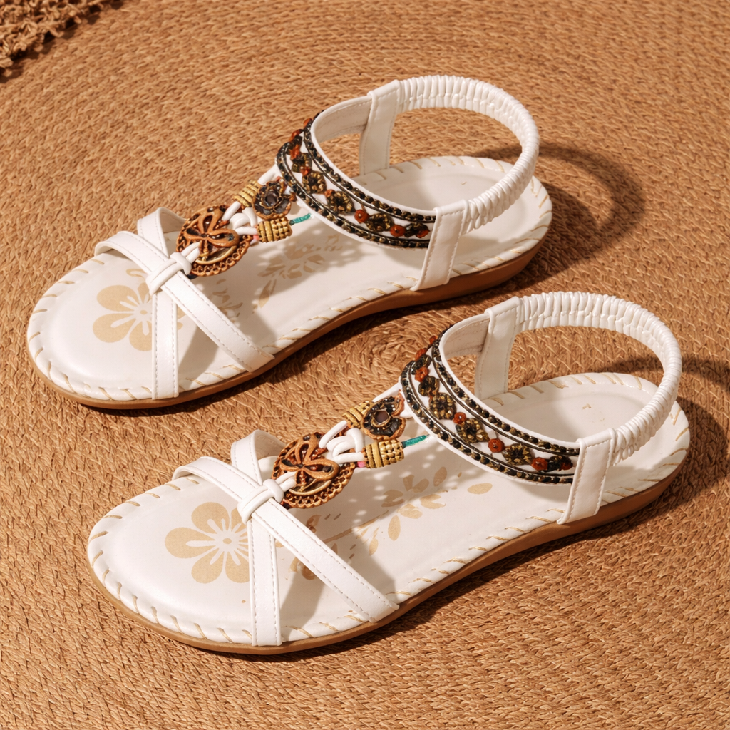 Natalia - Sandalias ortopédicas de estilo ibicenco para mayor comodidad y elegancia