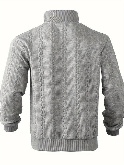 Andrés - Suéter vintage con cuello alto y cremallera