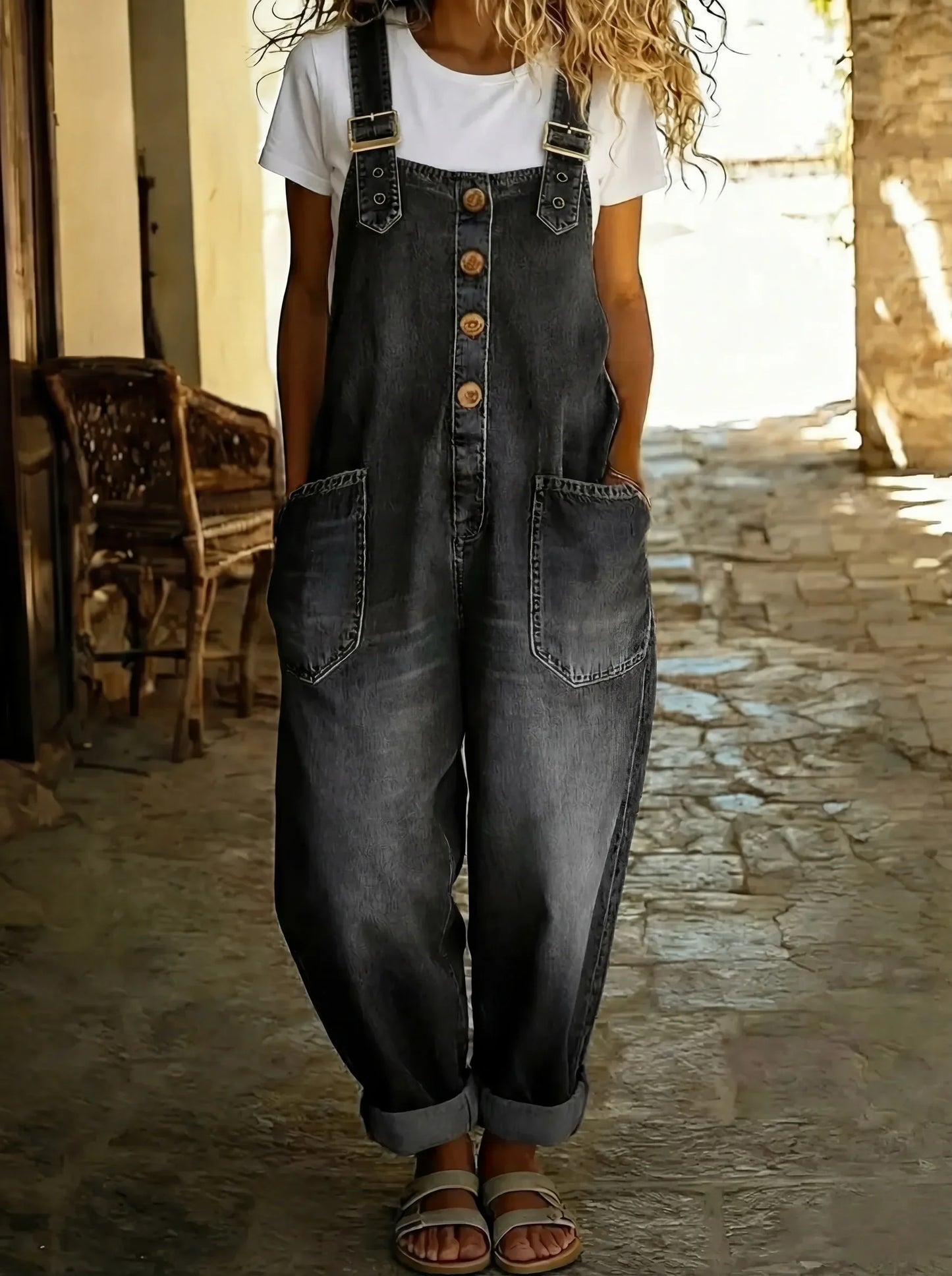 Rocio™ - Mono vaquero informal con hebilla ajustable