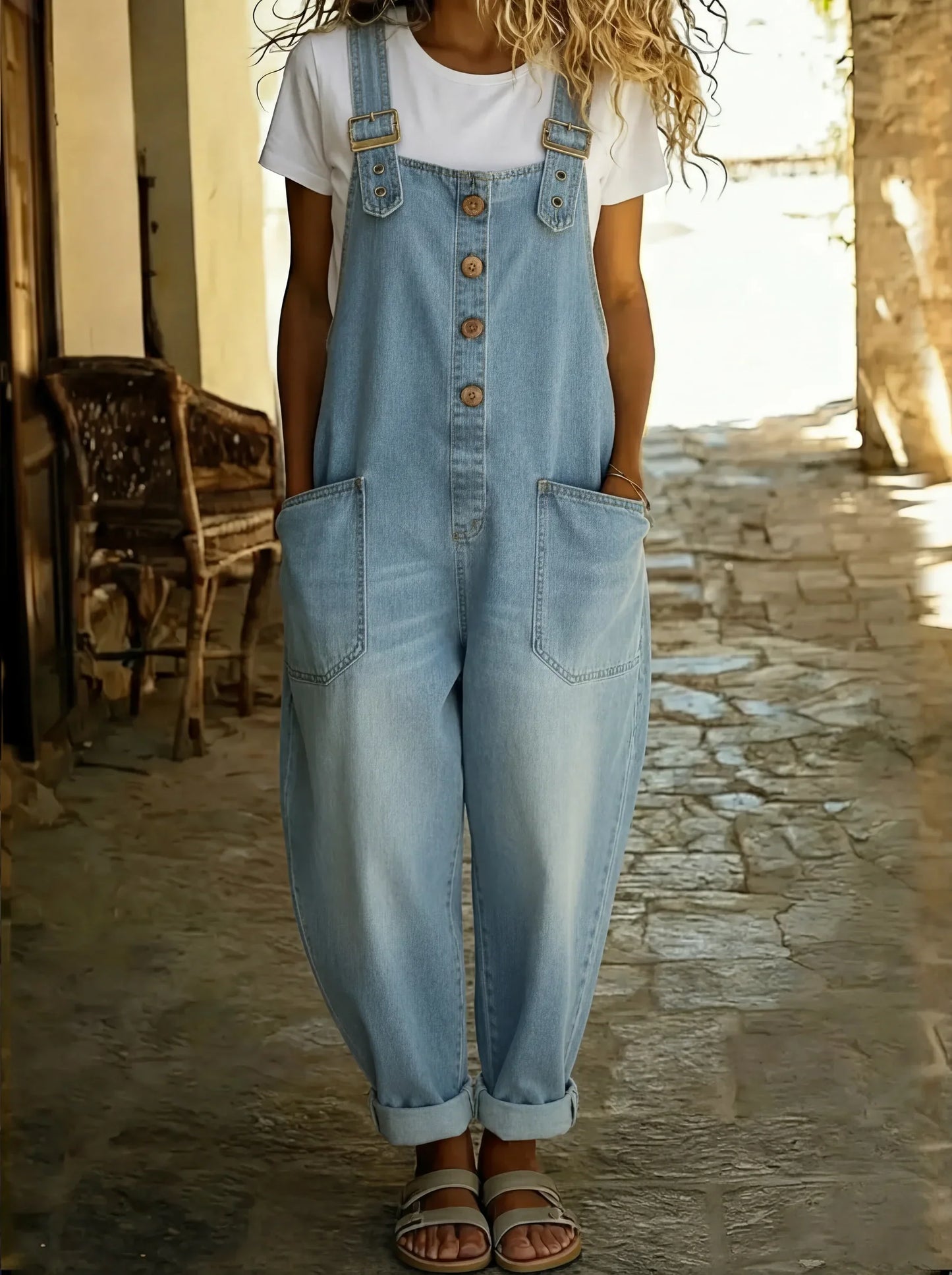 Rocio™ - Mono vaquero informal con hebilla ajustable