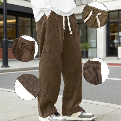 Raul - Pantalónes de cordón holgado con bolsillos para hombre